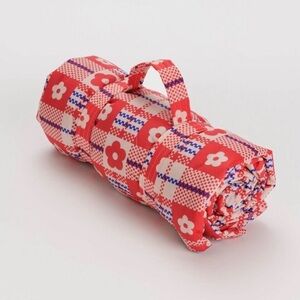Baggu X Sandy Liang Puffy Picnic Blanket Flower Market Plaid Limited Edition